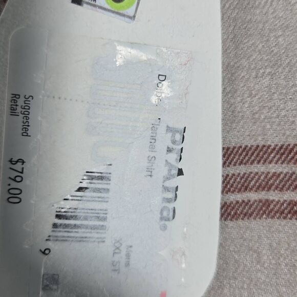 Prana Flannel Shirt Plaid 2XL NEW Button Down Dolberg Plaid Heavyweight Shacket - Picture 5 of 13